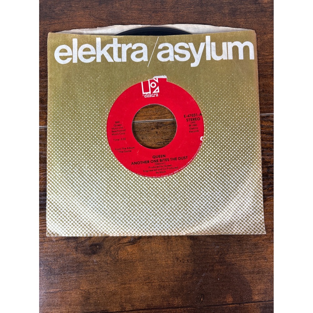 Queen Another One Bites the Dust 7 Vinyl 45 RPM Single Elektra E-47031‎ 1980